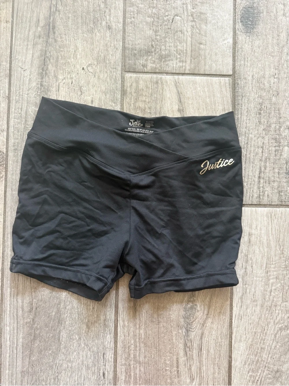 Justice Black Bike/workout  Shorts